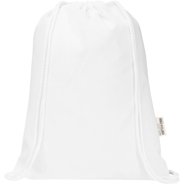 Logo trade promotional item photo of: Peru Blend 180 g/m² GRS recycled drawstring bag 5L