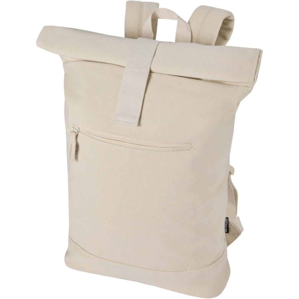 Logotrade promotional product picture of: Recanvas 14” GRS recycled rolltop backpack 16L