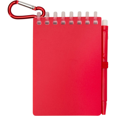 Logo trade promotional merchandise image of: Lig Mini recycled outdoor soft cover notebook and ballpoint pen set (black ink)