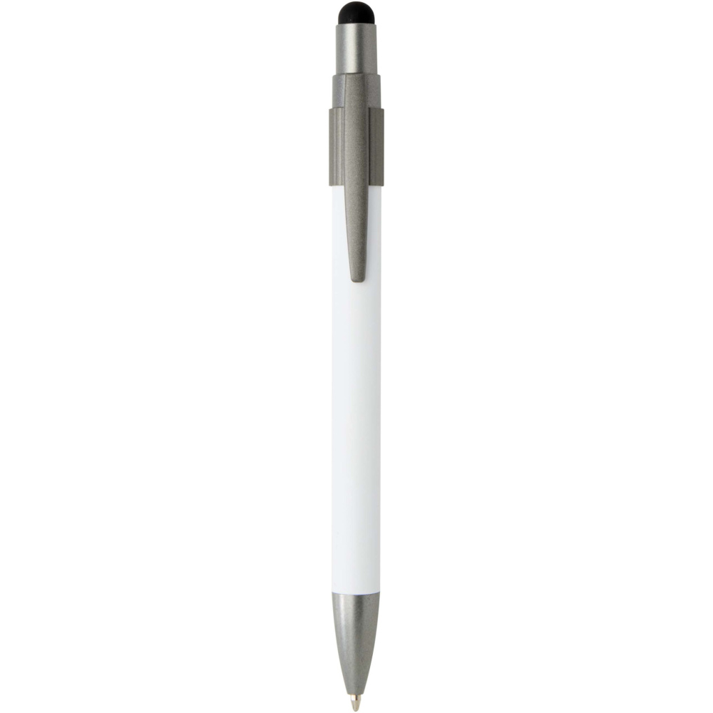 Logotrade promotional items photo of: Rill RCS recycled ballpoint pen with stylus and fidget spinner (black ink)