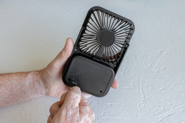 Logotrade promotional merchandise picture of: Aervina RCS recycled plastic re-chargeable desk fan