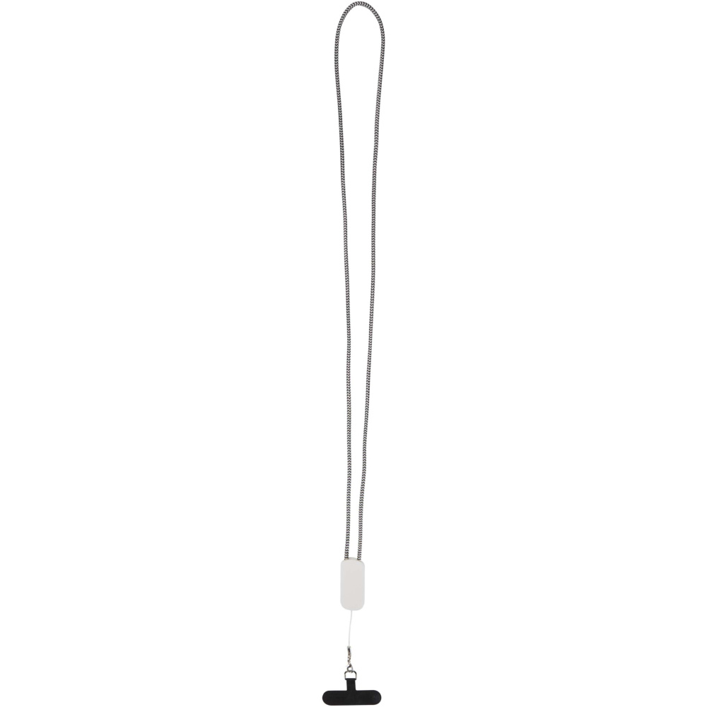 Logo trade promotional products picture of: Anser recycled plastic smartphone lanyard with 27W 5-in-1 built-in cable