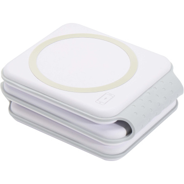 Logo trade corporate gifts picture of: Armus 3-in-1 15W recycled plastic foldable wireless charger