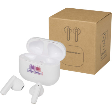 Logo trade corporate gift photo of: Altais recycled plastic True Wireless Bluetooth® headset