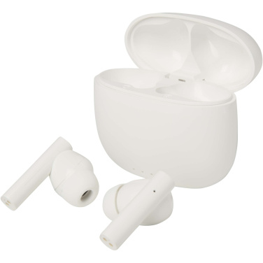 Logo trade promotional giveaways picture of: Alterf recycled plastic True Wireless Bluetooth® headset with silicone eartips