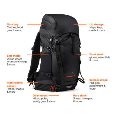 Logotrade promotional merchandise photo of: Nordic Drift Trail RCS backpack 33L
