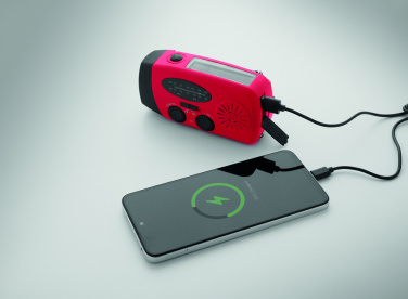 Logotrade promotional item picture of: Portable radio SOS with LED torch