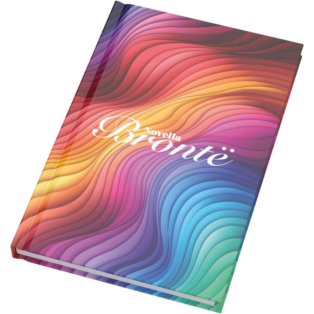 Logo trade promotional product photo of: Novella Brontë A5 glossy hard cover notebook - 100 sheets