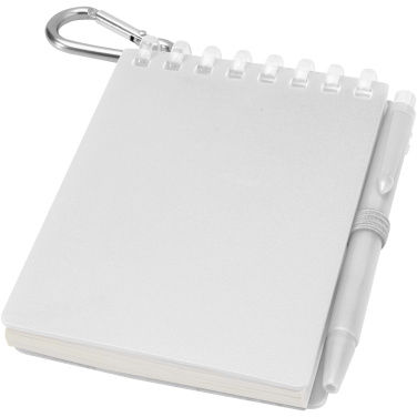 Logo trade advertising products picture of: Lig Mini recycled outdoor soft cover notebook and ballpoint pen set (black ink)