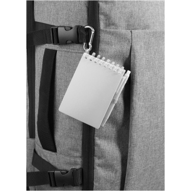 Logo trade promotional merchandise image of: Lig Mini recycled outdoor soft cover notebook and ballpoint pen set (black ink)
