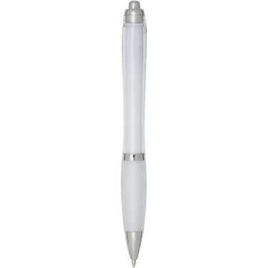 Logotrade promotional items photo of: Nash RCS recycled plastic ballpoint pen with coloured barrel and grip (blue ink)