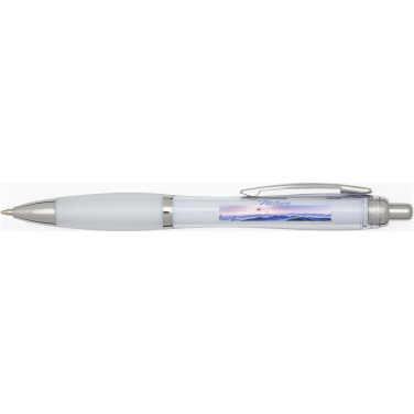 Logo trade promotional products picture of: Nash RCS recycled plastic ballpoint pen with coloured barrel and grip (black ink)
