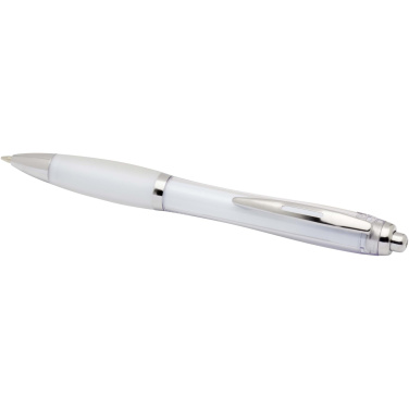 Logo trade promotional items picture of: Nash RCS recycled plastic ballpoint pen with coloured barrel and grip (black ink)