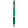 Nash RCS recycled plastic ballpoint pen with coloured barrel and grip (black ink), Green