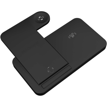 Logotrade promotional gift picture of: SCX.design W28 3-in-1 wireless charging base with phone stand