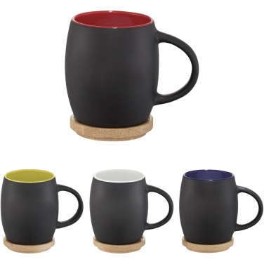Logotrade reklaamkingid pilt: Kolde 400 ml keraamiline kruus puidust alusega