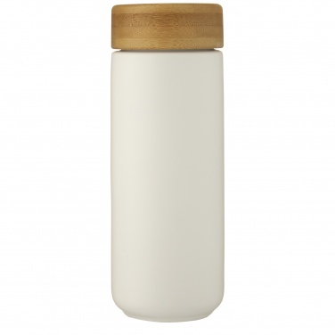 Logo trade firmakingi pilt: Lumi 300 ml keraamiline termoskruus bambusest kaanega