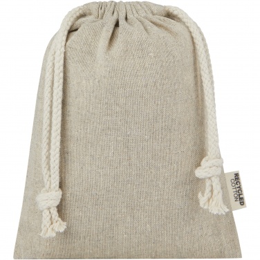 Logotrade reklaamtooted pilt: Pheebs 150 g/m² GRS taaskasutatud puuvillast kinkekott väike 0,5L