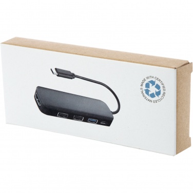 Logotrade reklaamkingitused pilt: Loop RCS taaskasutatud plastist multimeediumiadapter USB 2.0-3.0 HDMI-pordiga