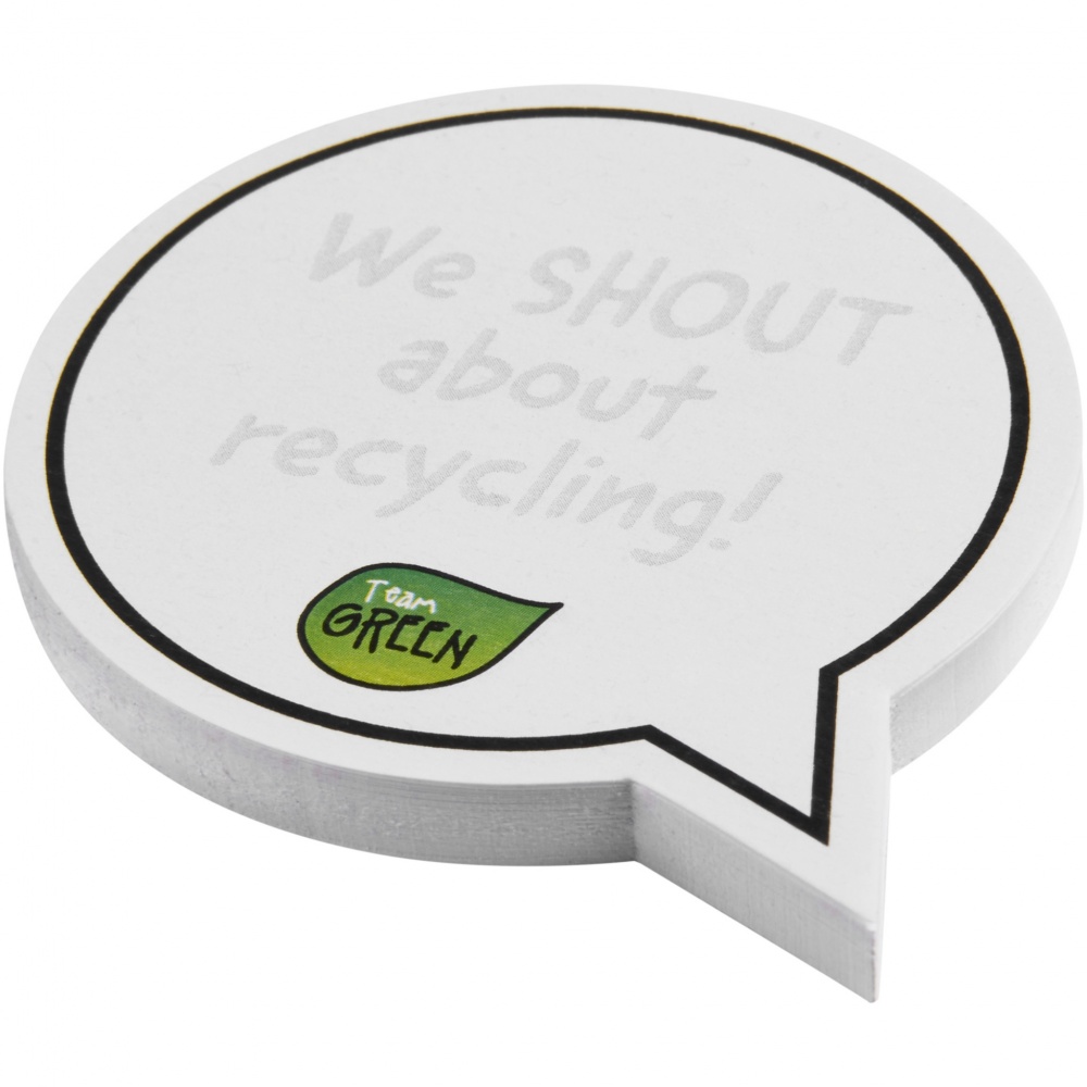 Logo trade reklaamkingitused foto: Sticky-Mate® kõnemullikujulised taaskasutatud kleeppaberid