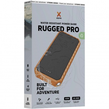 Logo trade reklaamkingi pilt: Xtorm XR202 Xtreme 20 000 mAh 35 W QC3.0 veekindel vastupidav akupank koos taskulambiga