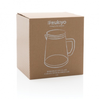 Logotrade reklaamkingituse foto: Ukiyo borosilikaatklaasist karahvin bambusest kaanega 1,2L