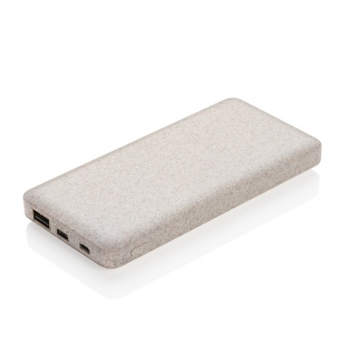 Logotrade firmakingituse foto: 10 000 mah nisuõlgedest akupank