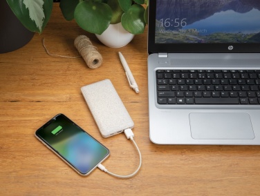 Logotrade ärikingituse foto: 10 000 mah nisuõlgedest akupank