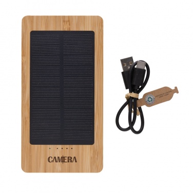 Logo trade meene pilt: Sunwicki 10 000 mAh bambusest päikeseenergiapank