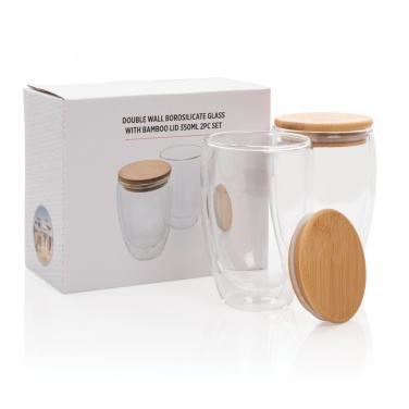 Logo trade meene pilt: Klaaside komplekt bambusest kaanega 350 ml