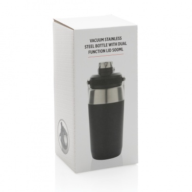 Logotrade meene foto: Kahe funktsiooniga roostevabast terasest vaakumpudel 500 ml