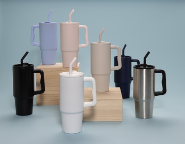 Logo trade reklaamtoote pilt: Embrace deluxe roostevabast terasest termoskruus, 900 ml