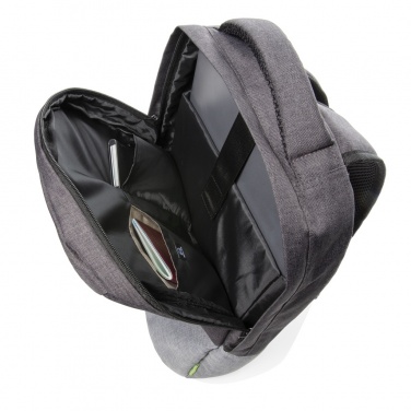 Logotrade reklaamtoote foto: Duo värviline RPET 15,6" RFID sülearvuti seljakott PVC-vaba