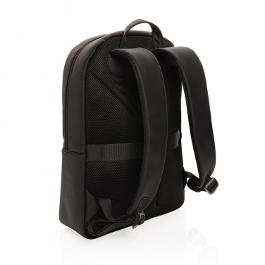 Logo trade reklaamtoote pilt: Swiss Peak deluxe PU sülearvuti seljakott PVC-vaba