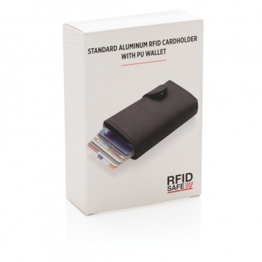 Logotrade firmakingitused pilt: Standardne alumiiniumist RFID kaardihoidja PU rahakotiga