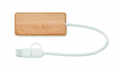 Logotrade ärikingitused pilt: Bambusest USB 3 pordiga jaotur