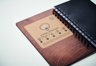 Logo trade reklaamkingituse pilt: A5 kasepuidust märkmik GROWBOOK™
