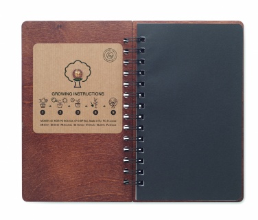 Logotrade ärikingid pilt: A5 kasepuidust märkmik GROWBOOK™
