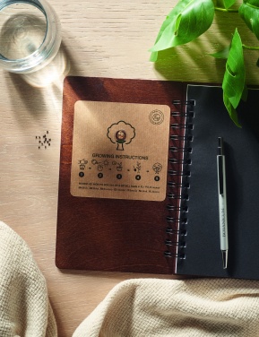Logo trade ärikingituse pilt: A5 kasepuidust märkmik GROWBOOK™