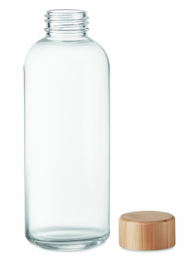 Logotrade reklaamkingituse foto: Klaaspudel 650ml bambusest kaas