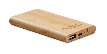 Logotrade ärikingituse foto: 4000 mAh bambusest akupank