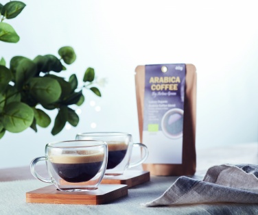 Logo trade firmakingitused foto: Komplektis 2 kahekordse seinaga espressotassid