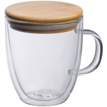 Logotrade firmakingi foto: Topeltseinaga klaasist tass GERTHE 350 ml