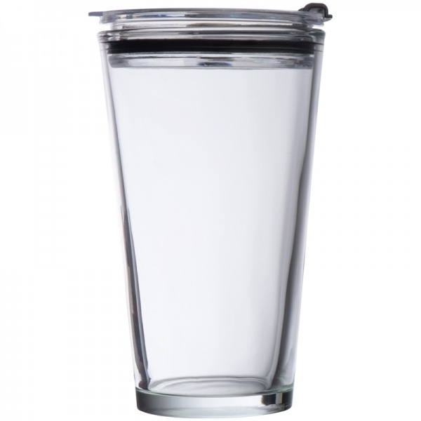 Logotrade reklaamkingituse foto: Kaanega klaasist kruus WATTENSCHEID 400 ml