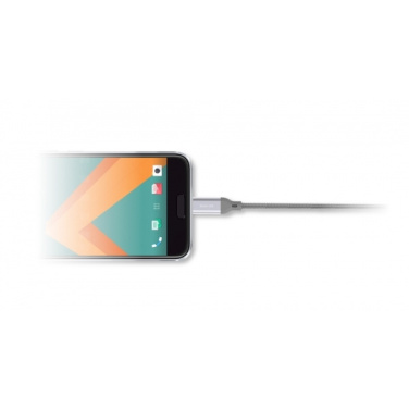 Logotrade reklaamtooted pilt: Nailonist andmeedastuskaabel LK30 Type - C Quick Charge 3.0