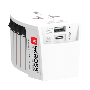 Logotrade firmakingitused pilt: SKROSS World Travel Adapter MUV 2-pooluseline USB A ja C-ga