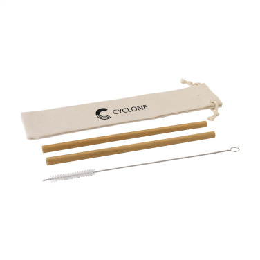 Logo trade ärikingi pilt: ECO Bamboe Straw Komplekt bambusest kõrred