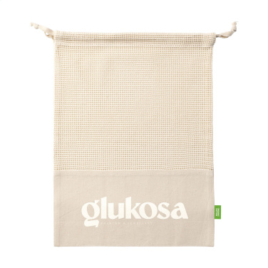 Logo trade reklaamkingi pilt: Natura Organic GOTS võrgust puuviljakott (120 g/m²)