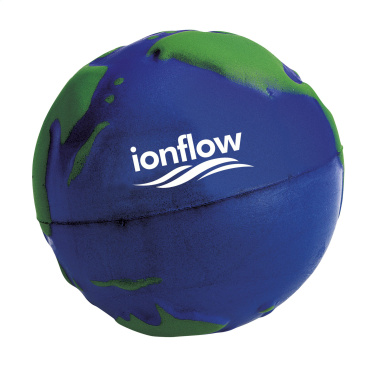 Logotrade firmakingituse foto: StressGlobe Ø 6,5 cm stressipall