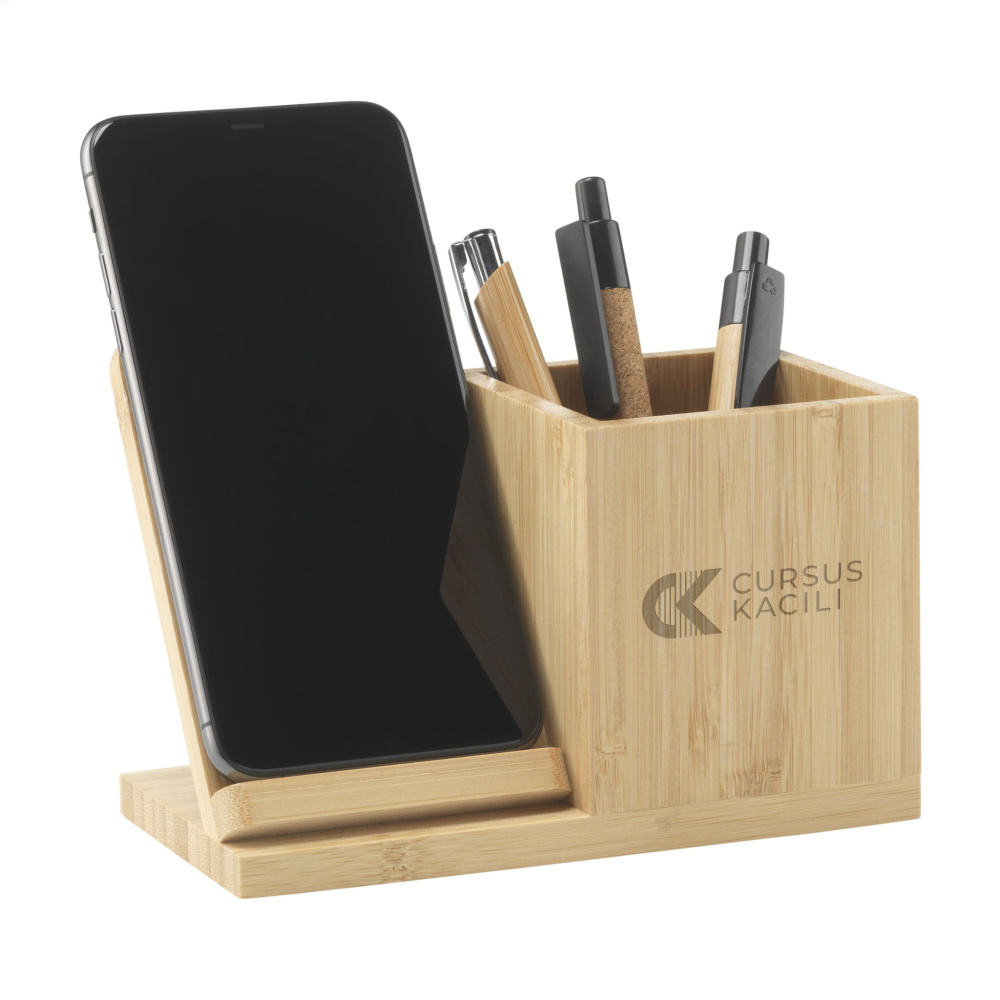 Logotrade meened pilt: Bamboo Boss 15W laadija/pliiatsihoidja